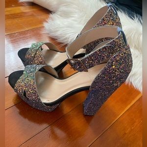Charlotte Russe size 8 glitter heels